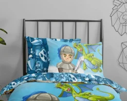 Slaapkamer|Kinderdekbedovertrekken|Ygo Dekbedovertrek KNIGHT Multi 140x220