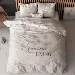 Dekbedovertrekken|Ygo Dekbedovertrek LUXURIOUS LIVING 240 Zand