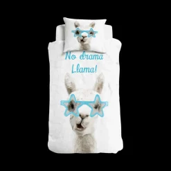 Slaapkamer|Kinderdekbedovertrekken|Ygo Dekbedovertrek NO DRAMA LLAMA 140x220