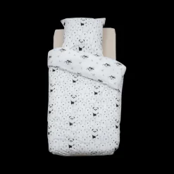 Slaapkamer|Kinderdekbedovertrekken|Ygo Dekbedovertrek PANDAI Wit/Zwart 140