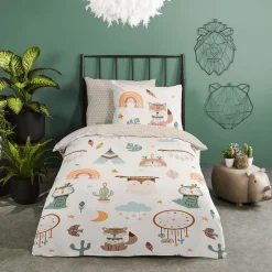 Slaapkamer|Kinderdekbedovertrekken|Ygo Dekbedovertrek REMI 140x220 Zand