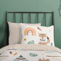 Slaapkamer|Kinderdekbedovertrekken|Ygo Dekbedovertrek REMI 140x220 Zand