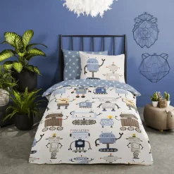 Slaapkamer|Kinderdekbedovertrekken|Ygo Dekbedovertrek ROBO 140x220