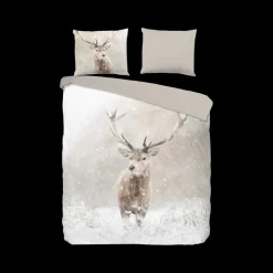 Dekbedovertrekken|Ygo Dekbedovertrek SNOWYDEER 240x220 Flanel Zand