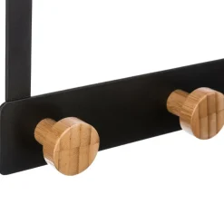 Kapstokken|Opbergen|Ygo Deurkapstok ELIM Zwart Metaal/Bamboe