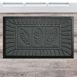 Tapijten|Ygo Deurmat FEUILLI Rechthoek 75x45 Grijs