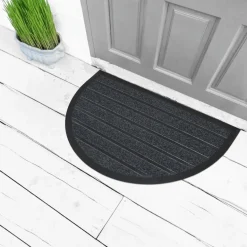 Tapijten|Ygo Deurmat MARKO Halve Maan 75x45 Grijs