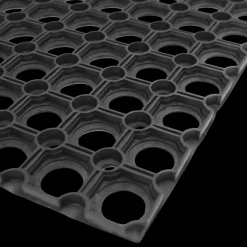 Tapijten|Ygo Deurmat MAURI Rechthoek 60x40 Rubber Zwart