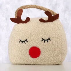 Kerst|Ygo Deurstop ELEAHA Hoofd Poly Boucle Beige