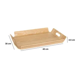 Tafelaccessoires|Ygo Dienblad STRAPHI Hout Naturel XL
