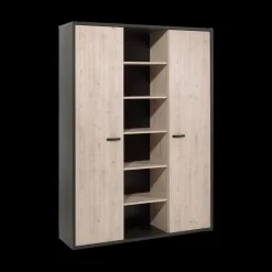 Bureau- En Boekenkasten|Ygo Dossierkast 6-vak UPGRADE Zwart/Kastanje