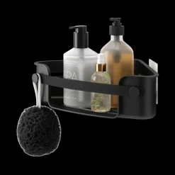 Bad- & Doucheaccessoires|Ygo Doucherek FLEX GEL-LOCK Hoek Zwart