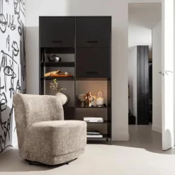 Fauteuils|Ygo Draaifauteuil AMALIA Zand Velvet