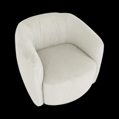 Fauteuils|Ygo Draaizetel SVEA Beige Ribfluweel