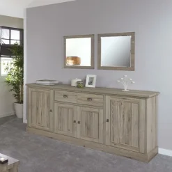 Dressoirs|Ygo Dressoir COTTON laag Kristal Eik Licht Bruin B215