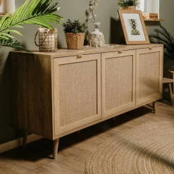 Dressoirs|Ygo Dressoir EIVISSA Sonoma Eik/Riet B150