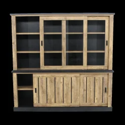 Vitrinekasten|Ygo Dressoir KAMIEL Industrial Oak