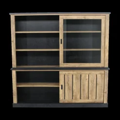 Vitrinekasten|Ygo Dressoir KAMIEL Industrial Oak