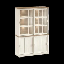 Vitrinekasten|Ygo Dressoir met Opzetkast TOLUCA Lariks/Old Teak B144