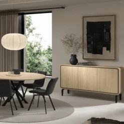 Dressoirs|Ygo Dressoir NESTOR Eik/Zwart B163