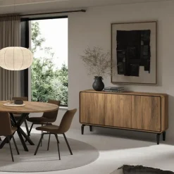 Dressoirs|Ygo Dressoir NESTOR Walnoot/Zwart B163