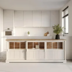 Dressoirs|Ygo Dressoir TOLUCA Lariks/Old Teak met Glas B233