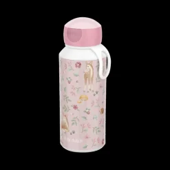 Lunchboxes & Drinkbussen|To Go|Ygo Drinkfles FAIRY GARDEN Pop-up 400ml Roze
