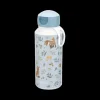 Lunchboxes & Drinkbussen|To Go|Ygo Drinkfles FOREST FRIENDS Pop-up 400ml Blauw