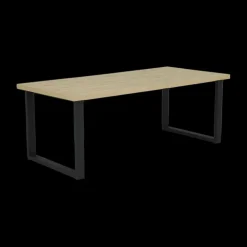 Woon- En Eetkamers|Ygo Eetkamer CASTELLO: Dressoir + Vitrinekast + Eettafel 210x98 + 4x Stoelen BARKER Natural