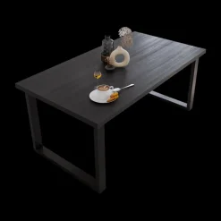 Woon- En Eetkamers|Ygo Eetkamer CASTELLO: Dressoir + Vitrinekast + Tafel 180x98 + 4X stoelen ERVI Cream