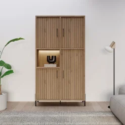 Woon- En Eetkamers|Ygo Eetkamer JAKARTA: Dressoir + Barkast + Tafel 225x100 + 4x stoelen ALICIA Touch Pearl