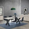Woon- En Eetkamers|Ygo Eetkamer JASMUND: Dressoir + Glaskast B132,5 + Eettafel 190x95 + 4x Stoelen Dodge
