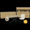 Woon- En Eetkamers|Ygo Eetkamer MADONNA: Dressoir MADONNA B240 + Wandkast MADONNA B180 + Eettafel STOZY 220/280x100 + 4x Stoel ALECIO Touch Pearl