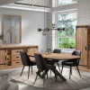 Woon- En Eetkamers|Ygo Eetkamer VERDUN: Dressoir + Combikast + Tafel Ovaal 200x100 + 4 stoelen LISSONI PU Zwart