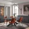 Woon- En Eetkamers|Ygo Eetkamer WINSTON: Dressoir + Tafel Ovaal 230x120 + 4 stoelen ALICE Copper