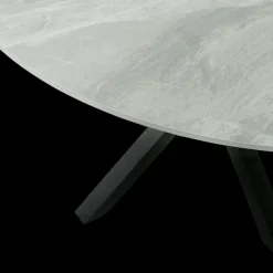 Eettafels|Ygo Eettafel ALONSO Ø130 H76 Keramiek Grijs