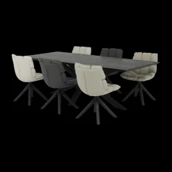 Eettafels|Ygo Eettafel BRISTOL Black Night 280x100