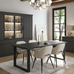 Eettafels|Ygo Eettafel CASTELLO Zwarte Eik 180x98