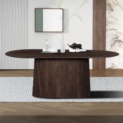 Eettafels|Ygo Eettafel DOMINGO Mango Donkerbruin 230x110