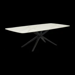 Eettafels|Ygo Eettafel DOMINIK 240x120 Keramiek Wit/Cognac