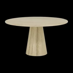 Eettafels|Ygo Eettafel ECHO Ø140 Travertin