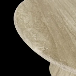 Eettafels|Ygo Eettafel ECHO Ø140 Travertin