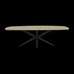 Eettafels|Ygo Eettafel ENCANTO Deens Ovaal 250x128 Blond Oak