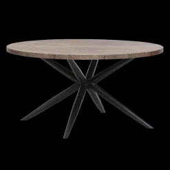 Eettafels|Ygo Eettafel FIONA Old Teak Ø150cm