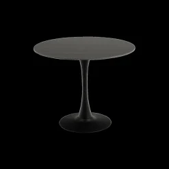 Eettafels|Ygo Eettafel GRANTHAM Keramiek Mat Zwart Ø90cm