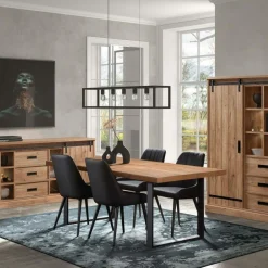 Eettafels|Ygo Eettafel met U-poot ABBEY Scarlet Oak 200x100