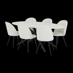 Eettafels|Ygo Eettafel MONET Ovaal Keramiek Wit 240x120