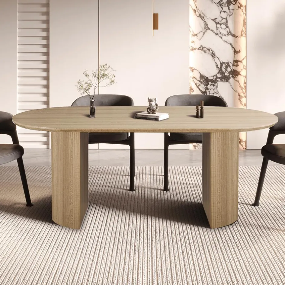 Eettafels|Ygo Eettafel PORTO 200x100 Decor Eik Naturel