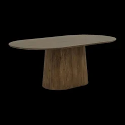 Eettafels|Ygo Eettafel SUNDAR Ovaal 200x110 Mango Donkerbruin