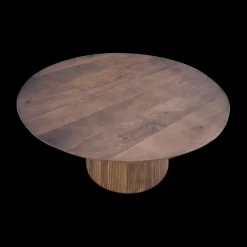 Eettafels|Ygo Eettafel SUNDAR Rond Ø130 Mango Donkerbruin